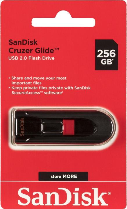 Image du produit SanDisk Cruzer Glide (256 Go, USB-A, USB 2.0)