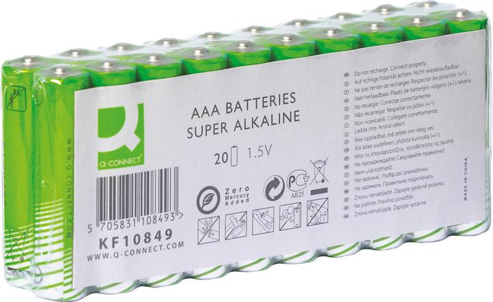 Produktbild Q-Connect Alkaline Batterien (20 Stk., AAA, 1080 mAh)