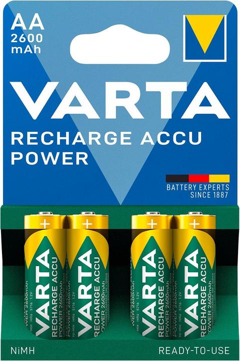 Actual product image Varta Recharge Accu Power (4 pcs., AA, 2600 mAh)
