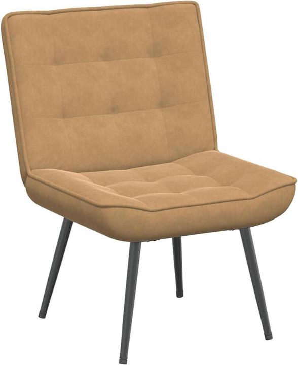 Produktbild VidaXL Relaxsessel mit Hocker Braun Samt Sessel Sessel mit Hocker