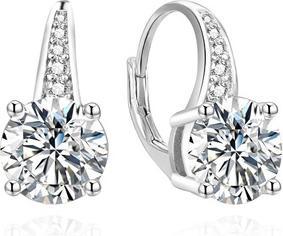 Actual product image Agato Charming silver earrings with zircons AGUC3526