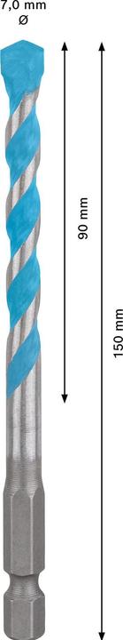Immagine prodotto Bosch Professional Zubehör Trapano Expert HEX-9 MultiConstruction, 7 x 90 x 150 mm (7 mm)