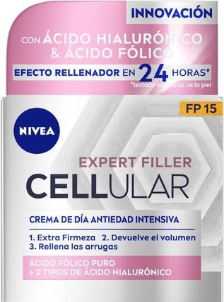 NIVEA Cellular Filler Hialurónico y Fólico Crema Día Spf15 50ml (50 ml, Day cream, SPF 15)