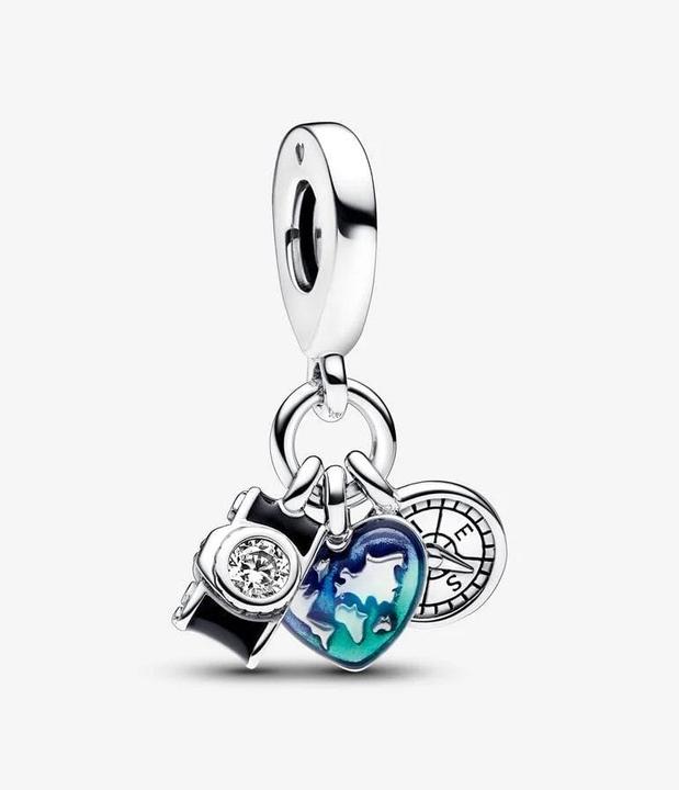 Immagine prodotto Pandora Fotocamera Cuore e Bussola Tripla (Argento 925)