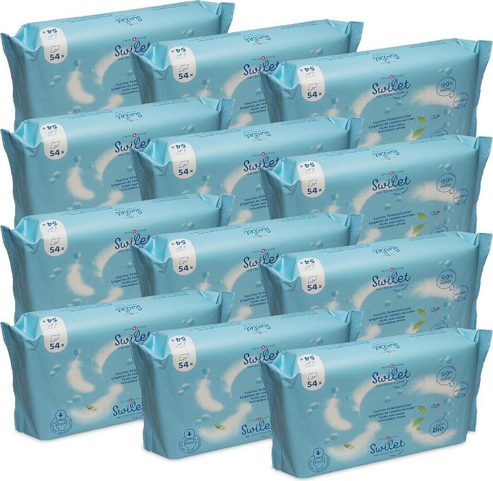 Actual product image Swilet The organic wet wipes for toilets (648 Piece)