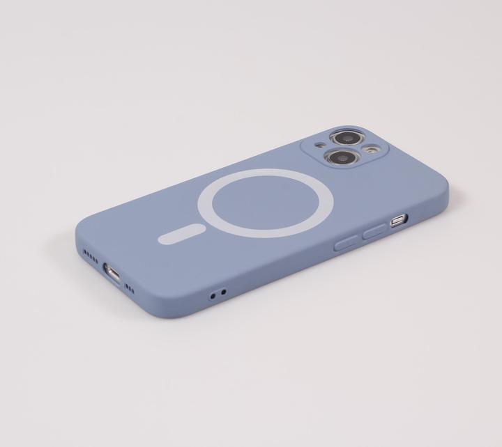 Produktbild PhoneLook Hülle Soft-Shell silikon cover mit MagSafe und Kameraschutz grau (Apple iPhone 13)