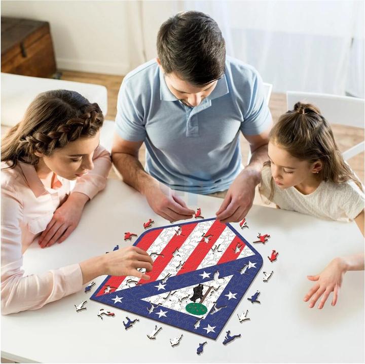 Actual product image Iconic Atletico Madrid - Logo - Wooden Puzzle Size S (150 pieces) (150 pieces)