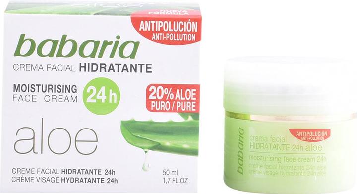 Immagine prodotto Babaria Crema viso idratante all'Aloe Vera 24 ore su 24 50ml (50 ml, Crema 24h)
