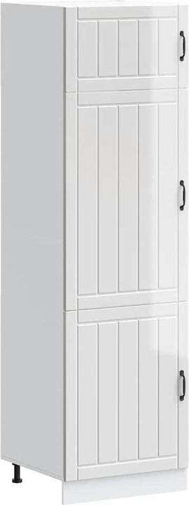 Immagine prodotto VidaXL Mobiletto da cucina Lucca bianco lucido in materiale ligneo mobile da cucina alto (60 x 57 x 207 cm)