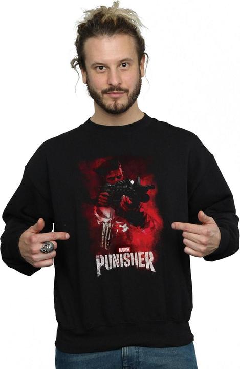 Actual product image Mens The Punisher TV Series Red Smoke Sweatshirt (XXL)