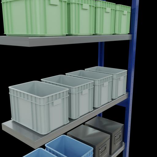 Actual product image Schulte Lagertechnik MULTIplus250 boltless add-on bay system with length bolts