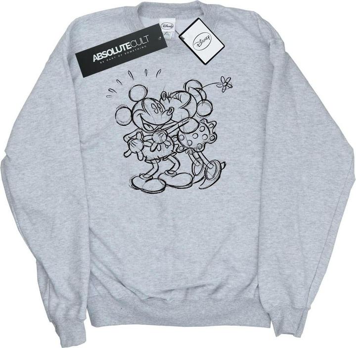 Disney Mickey And Minnie Mouse Kiss Sketch Sweatshirt