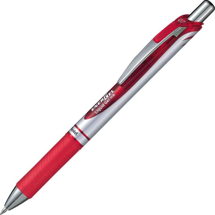 Actual product image Pentel EnerGel Xm (Red, Silver, 1 x)