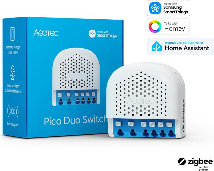 Image du produit Aeotec Pico Duo Switch (Zigbee) (Actionneur de commutation)