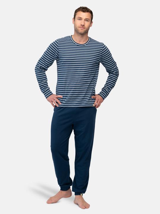Produktbild greenjama Herren Langarm-Shirt Ringel (L)