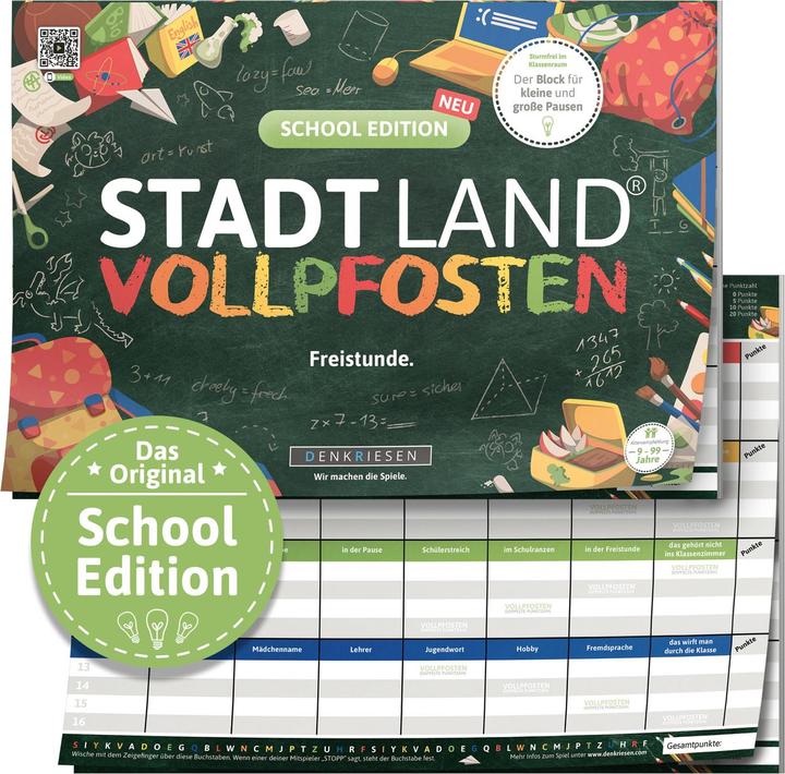 Produktbild Denkriesen STADT LAND VOLLPFOSTEN® A4 - SCHOOL EDITION - "Freistunde." (Deutsch)