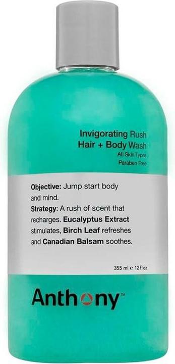 Produktbild Anthony Invigoration Rush Hair + Body Shampoo 355 ml (355 ml, Flüssiges Shampoo)