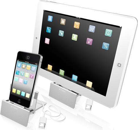 Produktbild Icy Box IB-i003+ - Docking Station für Tablet - Silber - für Apple iPad (3. Generation)