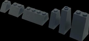 Produktbild LEGO MOC Dachsteine Hellgrau/Dunkelgrau gemischt - Berg/Felsen bauen - NEU! Menge 25x (LEGO Classic)