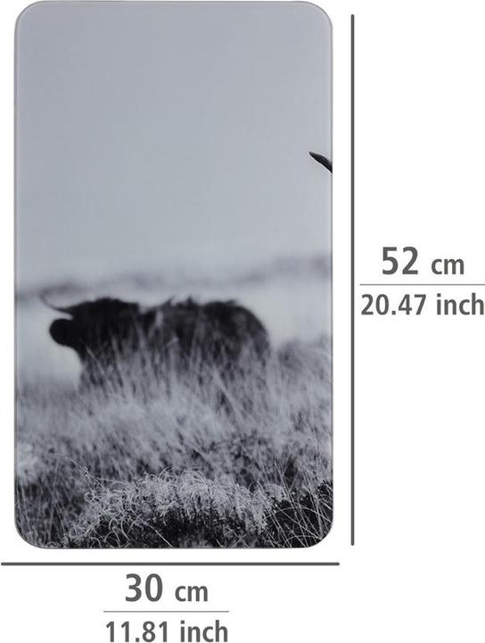 Actual product image Wenko Cooker cover plates Highland Cattle black 2 pcs.