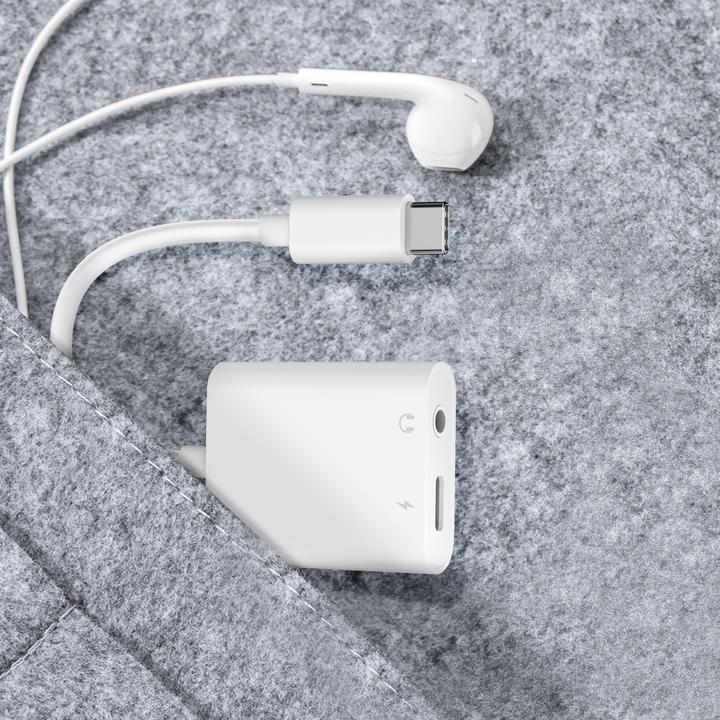 Produktbild LinQ USB-C / 3.5mm + USB-C Lade- und Audioadapter (USB Typ C, 3.5mm Klinke)
