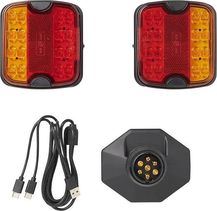 Immagine prodotto ProPlus Set di luci posteriori a LED con magnete senza fili (Bluetooth) a 7 pin