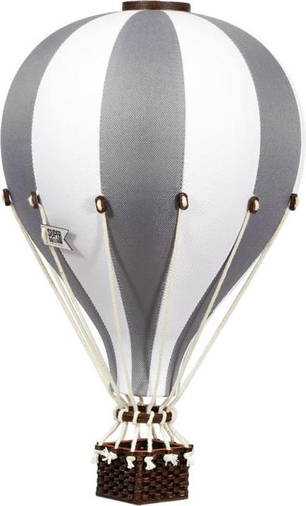 Super Balloon Deko Heissluftballon Weiss Dunkelgrau