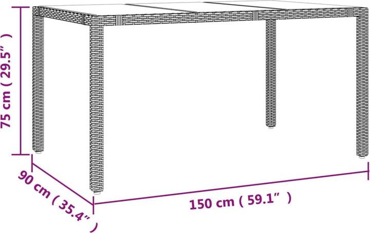 Image du produit VidaXL Ensemble salon de jardin 10 pièces avec coussins (90 cm)