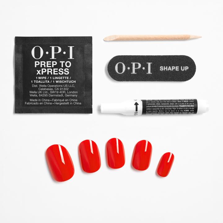 Produktbild OPI Xpress/On Nail Art (Kunstnägel, Rot)