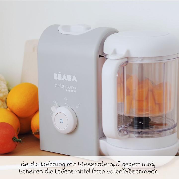 Image du produit Beaba Babycook Express, Préparateur d'aliments pour bébés 4 en 1, cuisson rapide : moins de 15 min, mixage
