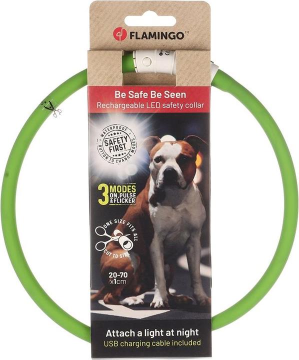 Image du produit Flamingo Collier lumineux Nera Visio vert (Chien, Général)