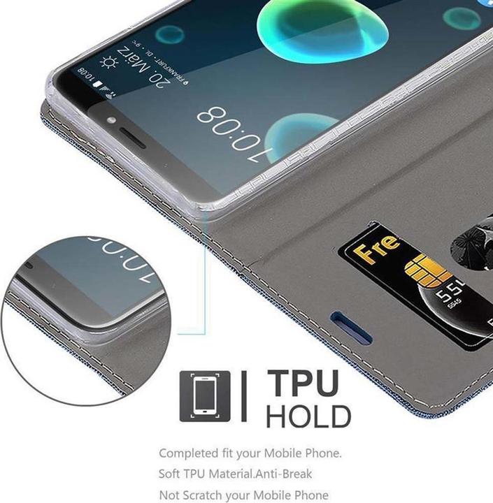 Image du produit Cadorabo Couverture look jeans Book (HTC Desire 12+)
