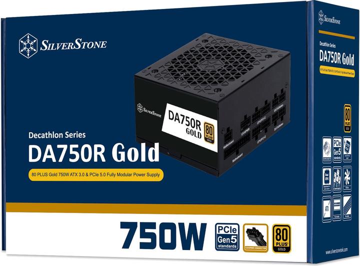 Produktbild Silverstone SST-DA750R-GMA - 80 PLUS Gold 750W ATX 3.0 & PCIe 5.0 Fully Modular Power Supply (750 W)