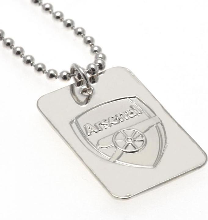 Produktbild Arsenal FC versilbertes Dog Tag und Kette (100% Metall)