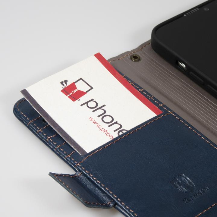 Produktbild PhoneLook Leder Tasche Flip Wallet mit Akzentstreifen & Kartenhalter (Apple iPhone 13 Pro)