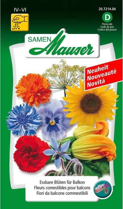 Produktbild Samen Mauser Essbare Blüten für Balkon (Pflanzensamen)