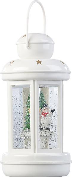 Image du produit Infactory Lanterne LED avec tourbillon de neige et bonhomme de neige décoratif (1 x)
