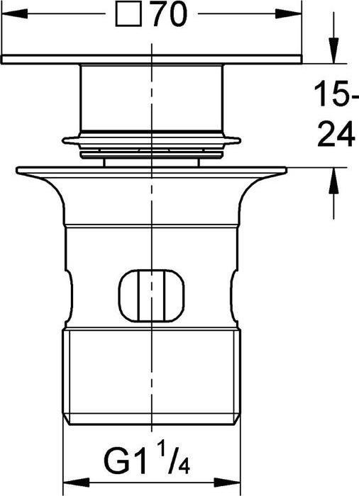 Produktbild Grohe Ablaufstopfen inkl. Kelch chr