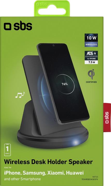 Image du produit SBS Chargeur de bureau sans fil avec haut-parleur et microphone (10 W)