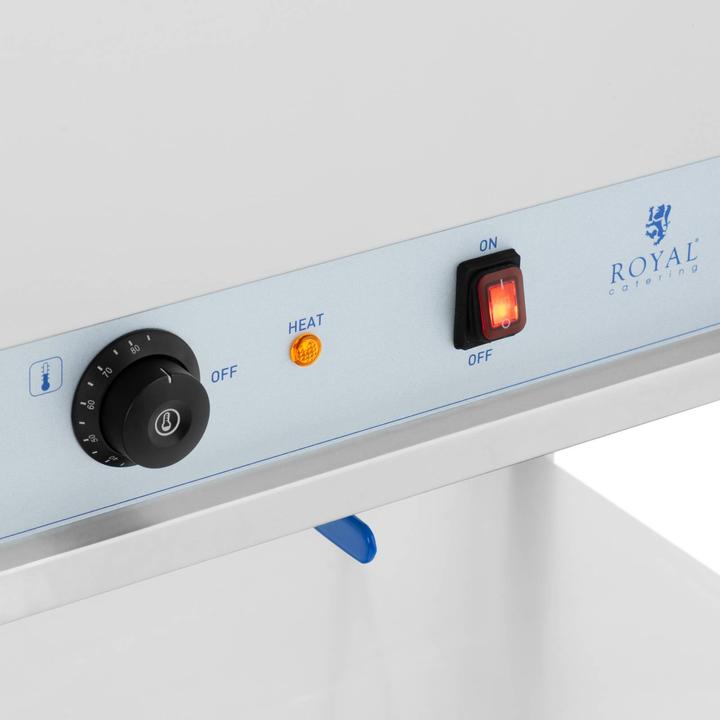 Produktbild Royal Catering Bain Marie mit Unterbau Speisenwärmer 1265 W 2 x GN 1/1 mit Deckel