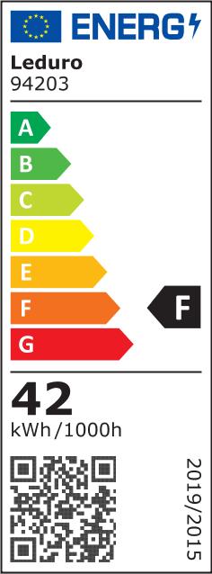 Label énergétique Leduro LAMPE PANNEAU LED VISOLUX 42W/6000K 4200LM 94203 (4200 lm)