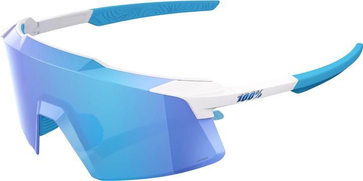 Image du produit 100% Aerocraft - Matte White - HiPER Blue Mirror Lens (Blanc mat, Bleu)