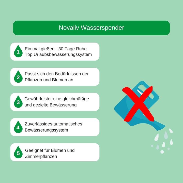 Energie-Label Novatool 2er Set Automatisches Bewässerungssystem für Zimmerpflanzen - BEWÄSSERUNG BIS 30 Tage - Tro (Tropfbewässerung Set)
