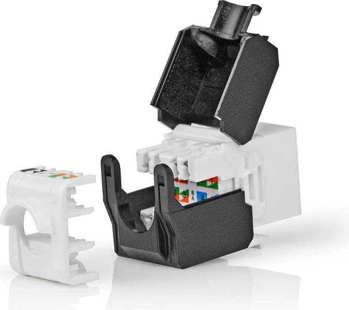 Produktbild Nedis Keystone | CAT6a | RJ45 Buchse | U/UTP | ABS | Box (U/UTP, CAT6a, 0.04 m)