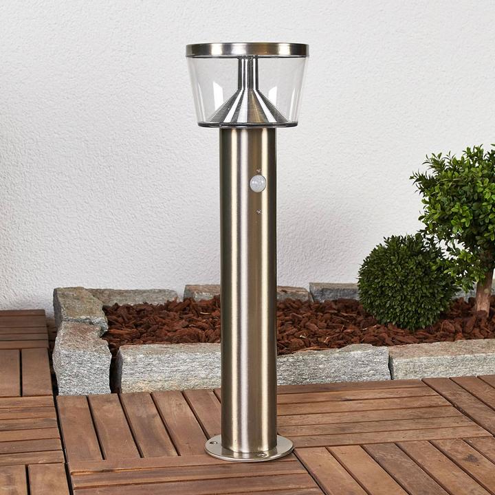Produktbild Lindby Antje LED Solarzelle Garten Leuchte w/Sensor Stainless Steel (400 lm, IP44)