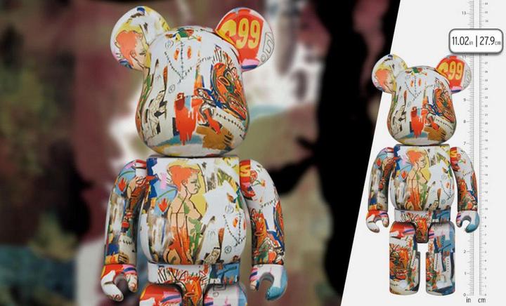 Produktbild Medicom Bearbrick “Andy Warhol x Jean-Michel Basquiat – Bearbrick #4” 400% Figur