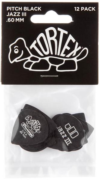 Image du produit Dunlop Tortex Pitch Black Jazz III - 0.60 (6 x)