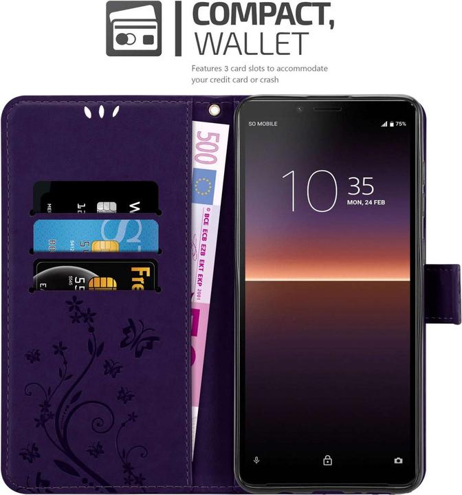 Produktbild Cadorabo Hülle für Sony Xperia 10 II mit Blumen Muster (Sony Xperia 10 II)