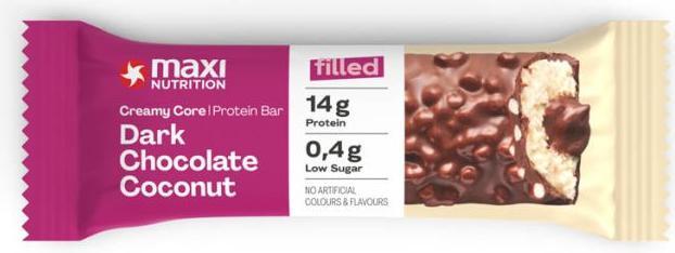 Actual product image Maxi Nutrition Creamy Core Bar Dark Coconut (Chocolate, Coconut, 1 pcs., 45 g)