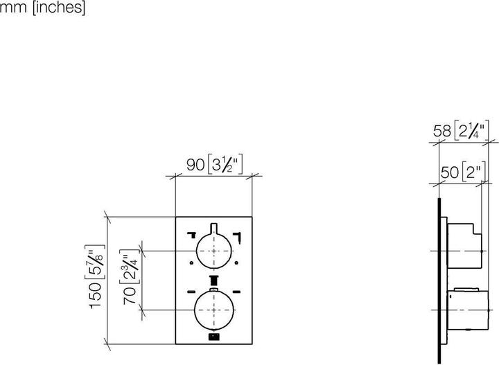 Actual product image Dornbracht concealed thermostat with three-way flow control, 36427670